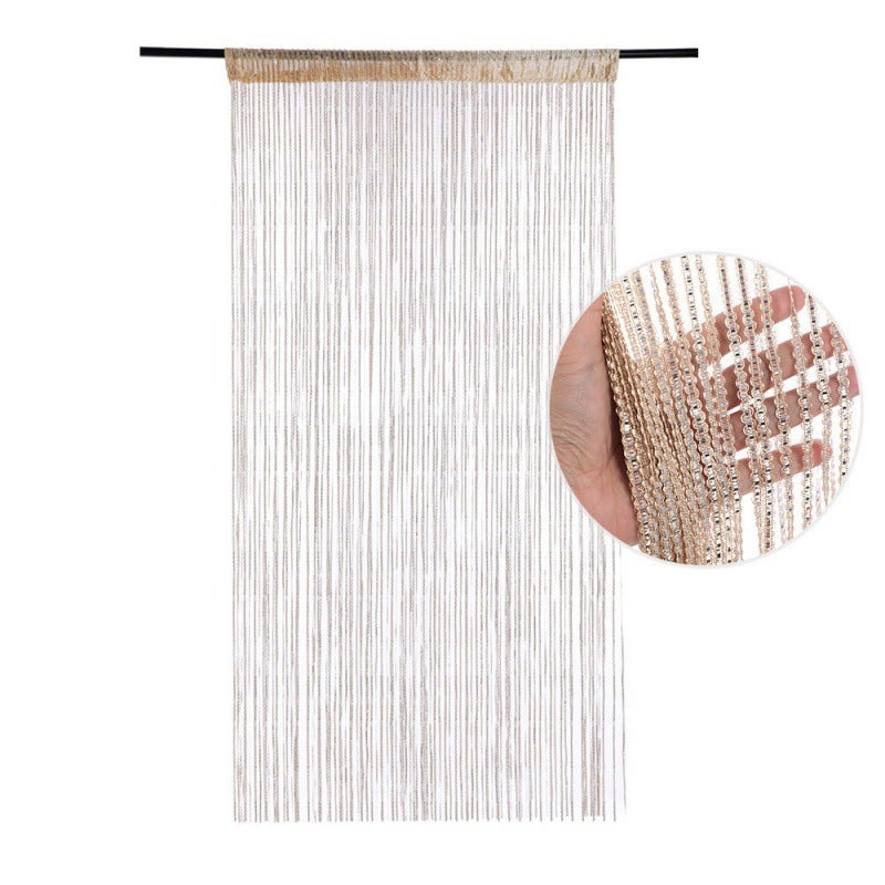 Tangpan String Porta Tenda a pannello divisorio Tassel, Tessuto, Grigio