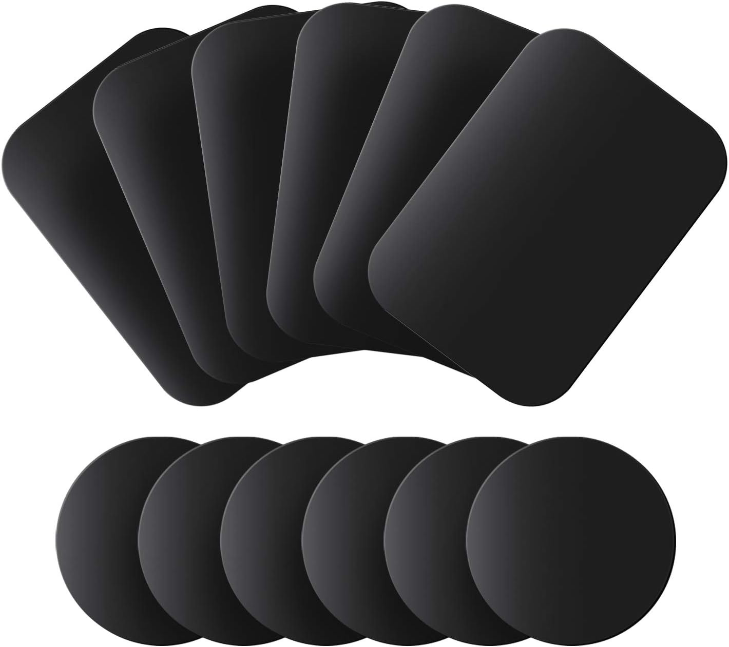 Adesivo Magnetico Cellulare Piastre Adesive Magnetiche 40mm Per Supporto Telefono Auto - Ricambio In Metallo, 3M, Argento/Nero Piastre Metalliche 3M Per Cellulare - Foto 3