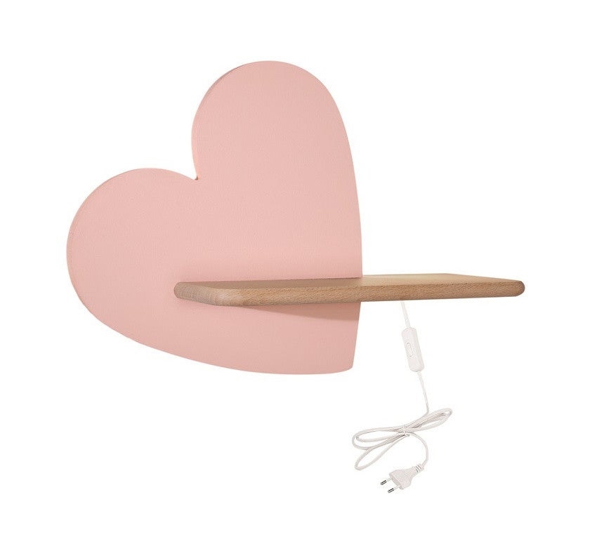 Kinkiet Heart różowo-jasne drewno LED 5W 4000K 250lm wym: 26 x 36 x 12 cm metal IP20 Candellux