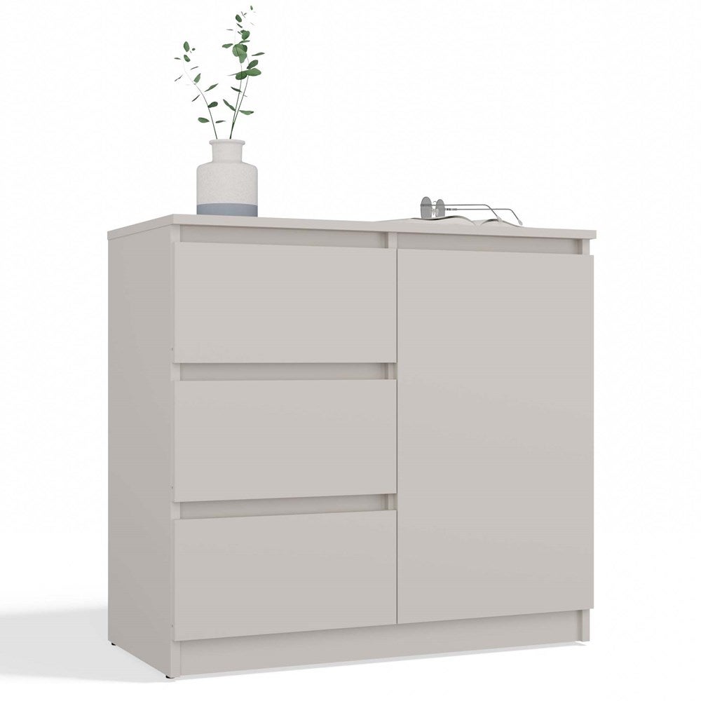 Kommode modern 1 Tür 3 Schubladen funktionales Design | Leroy Merlin