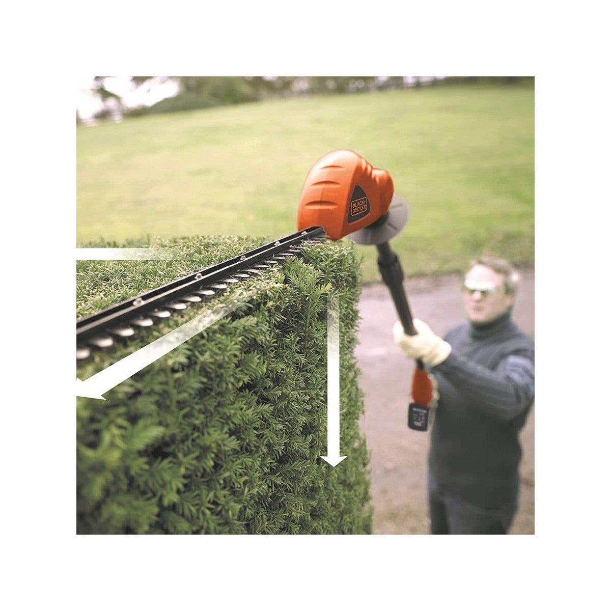 Taille-haie sans fil 18 V avec lame réglable de 43 cm – GTC 1843 L20 Compact – Black & Decker - 4