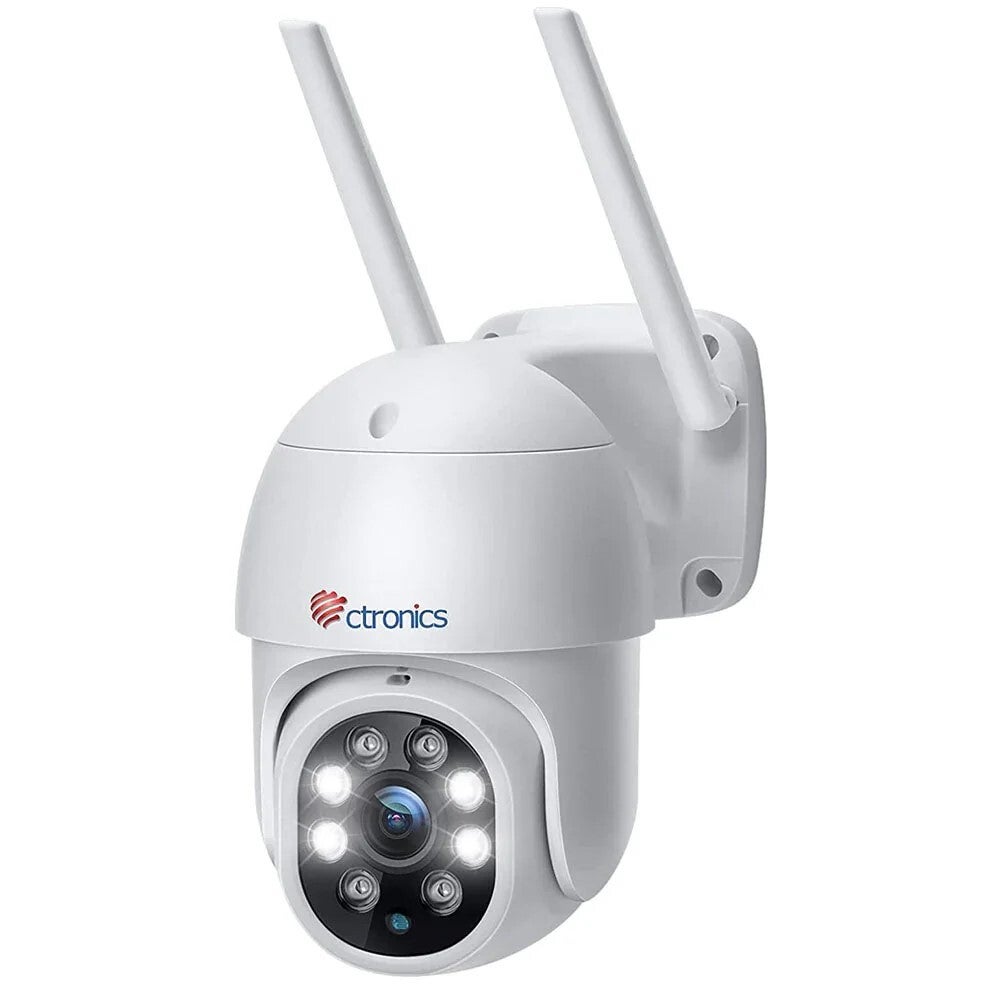 PTZ Kamera Monitoringu WiFi Biała Ctronics – Detekcja Ruchów Ludzkich i Automatyczne Śledzenie, Tryb Nocny 30M, Obsługa P2P, Gniazdo Karty SD