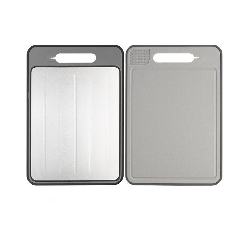Planche à Decouper JAMSSOW - Planche à Découper Inox 304 (24x15cm) - Double Face Titane - Pour Viandes/légumes Planche à Découper En Titane