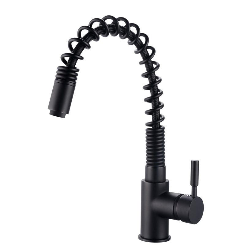 Bateria kuchenna jednouchwytowa z wysoką, wyciąganą wylewką ROUSSEAU TIKI czarna