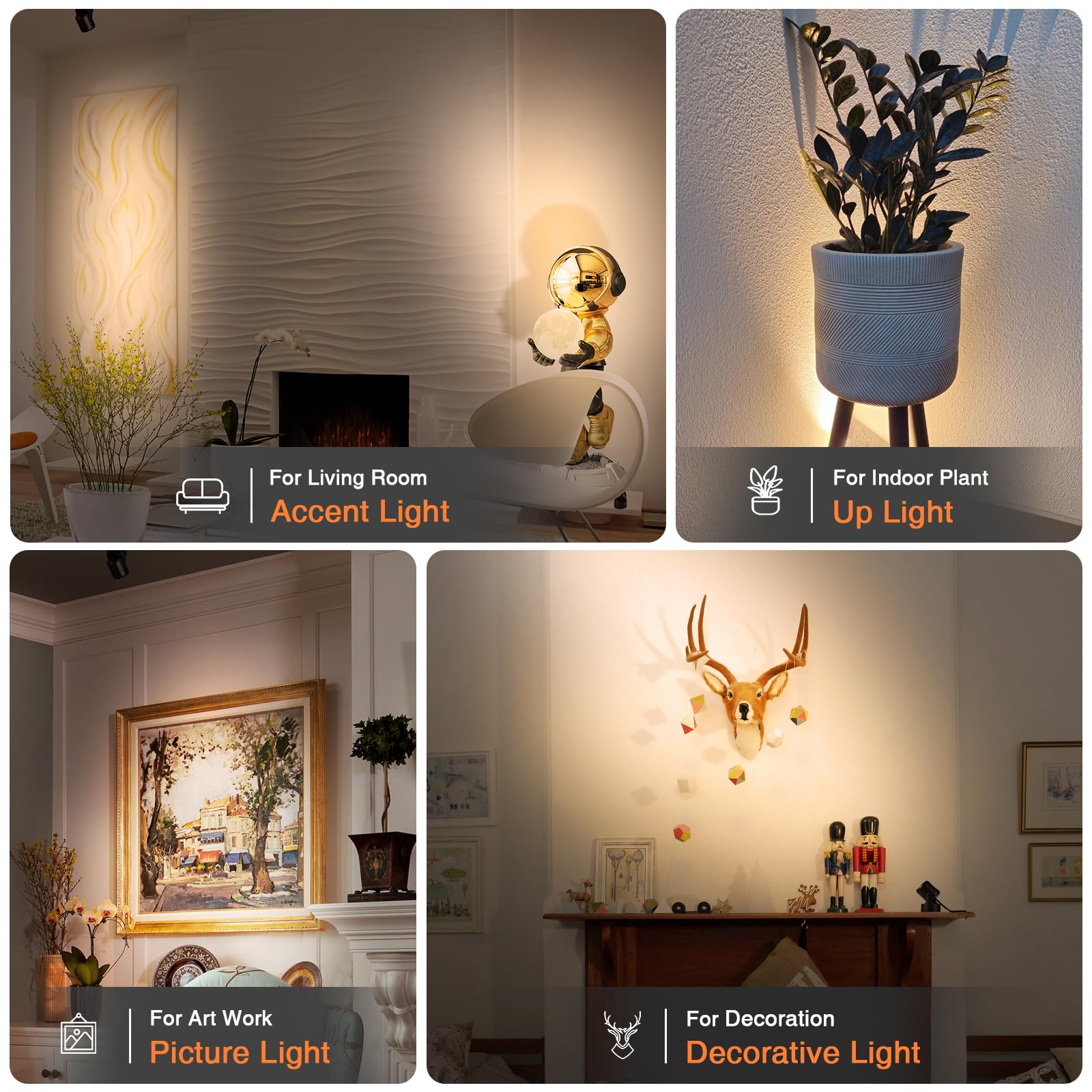 Spot LED, 3 températures de couleur, 3 W, plug-in avec fonction mémoire, lampadaires d'intérieur avec télécommande, intensité variable - 6
