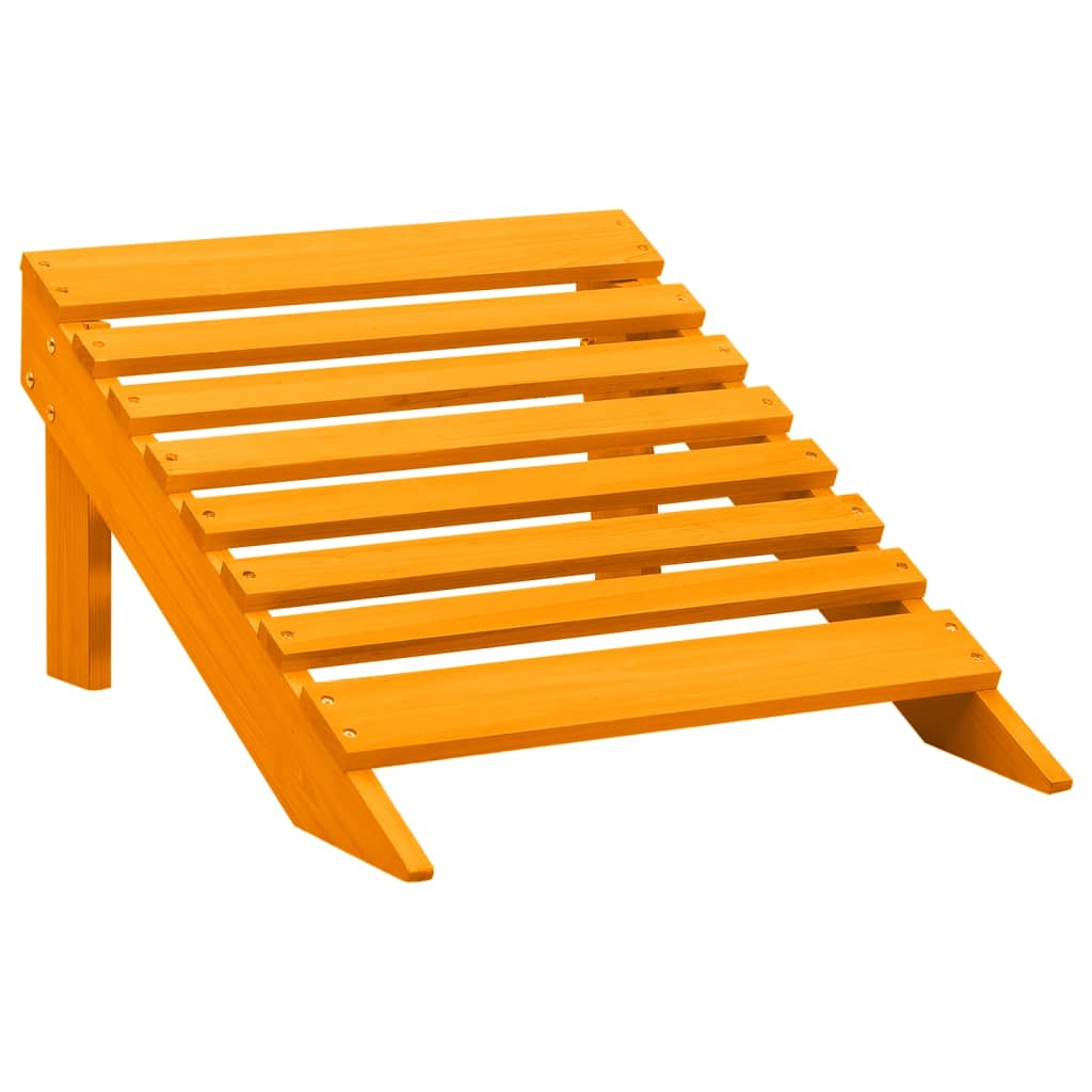 Chaise de jardin Adirondack avec pouf Bois de sapin Orange - 7