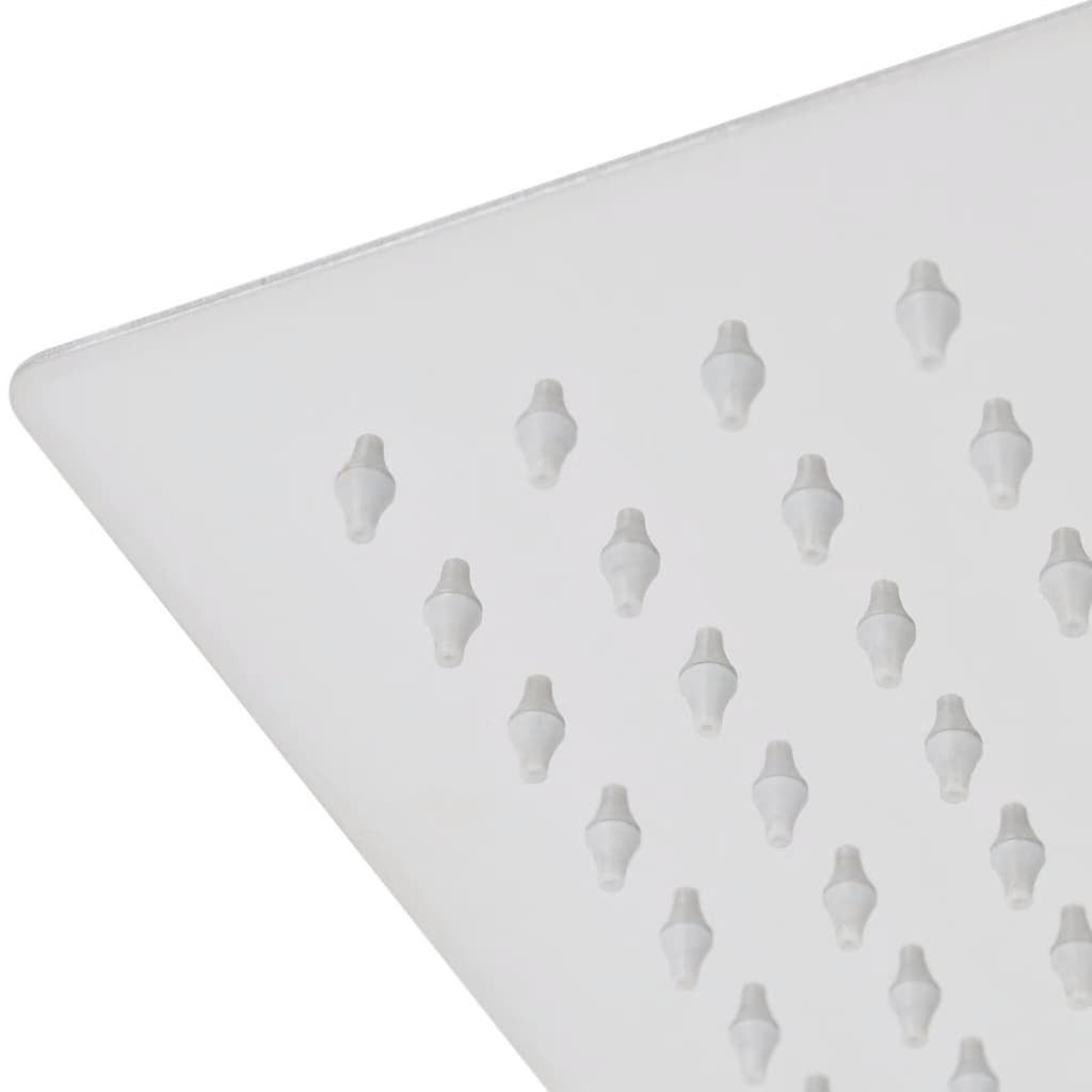 Pomme de Douche Pluie Carrée 20x20 cm en Acier Inoxydable avec Buses Anti-Calcaire et Pivotante - 6