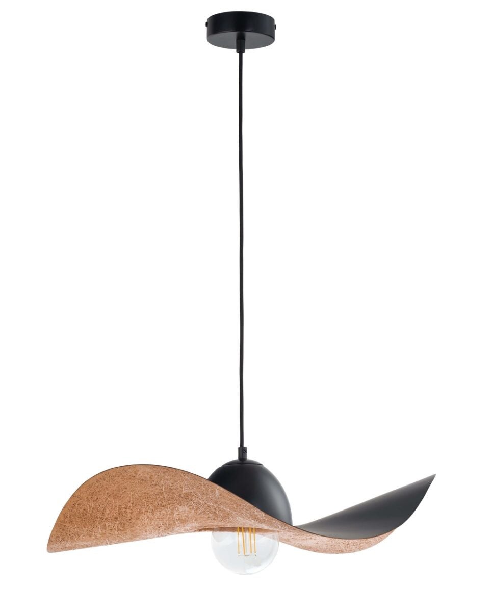 Lampa wisząca Kapello czarna-miedziana 1xE27x15W kapelusz wym: 80 x 55 x 55 cm metal SIGMA