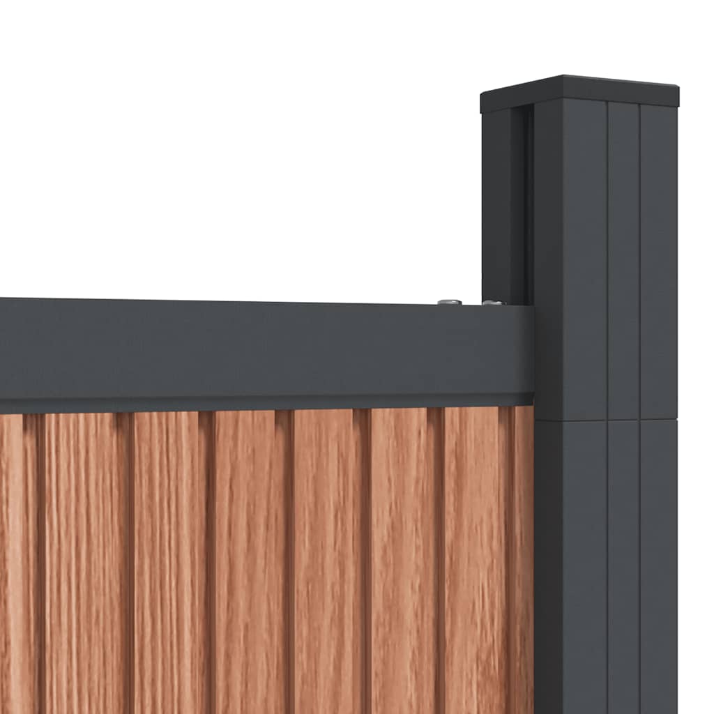 Panneau de clôture marron 1045 x 186 cm WPC - 8