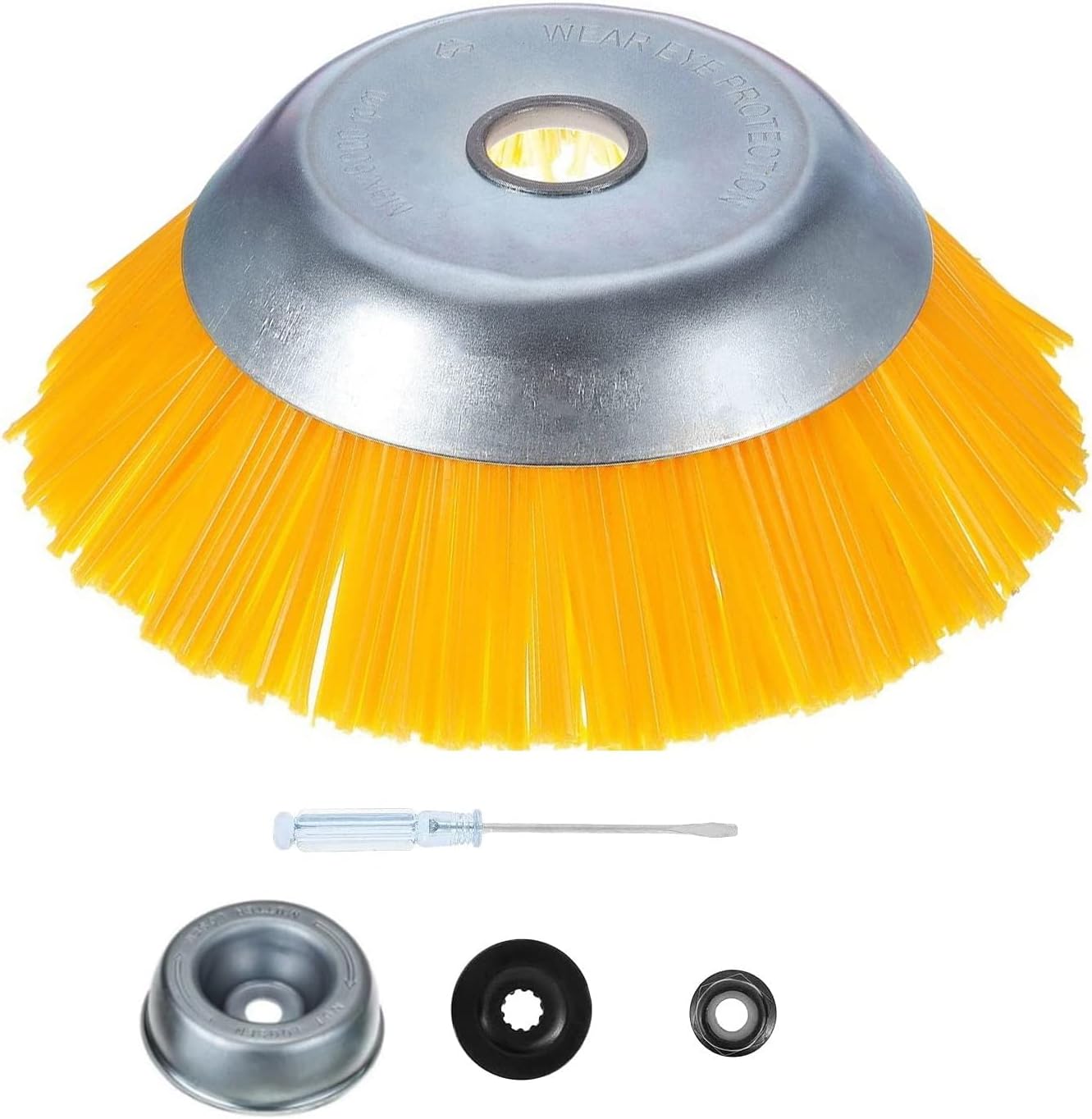 Tête De Coupe-herbe En Nylon 8 Pouces - Brosse Ronde Pour Débroussailleuse, Professionnelle Pour Gazon Et Mauvaises Herbes - 3