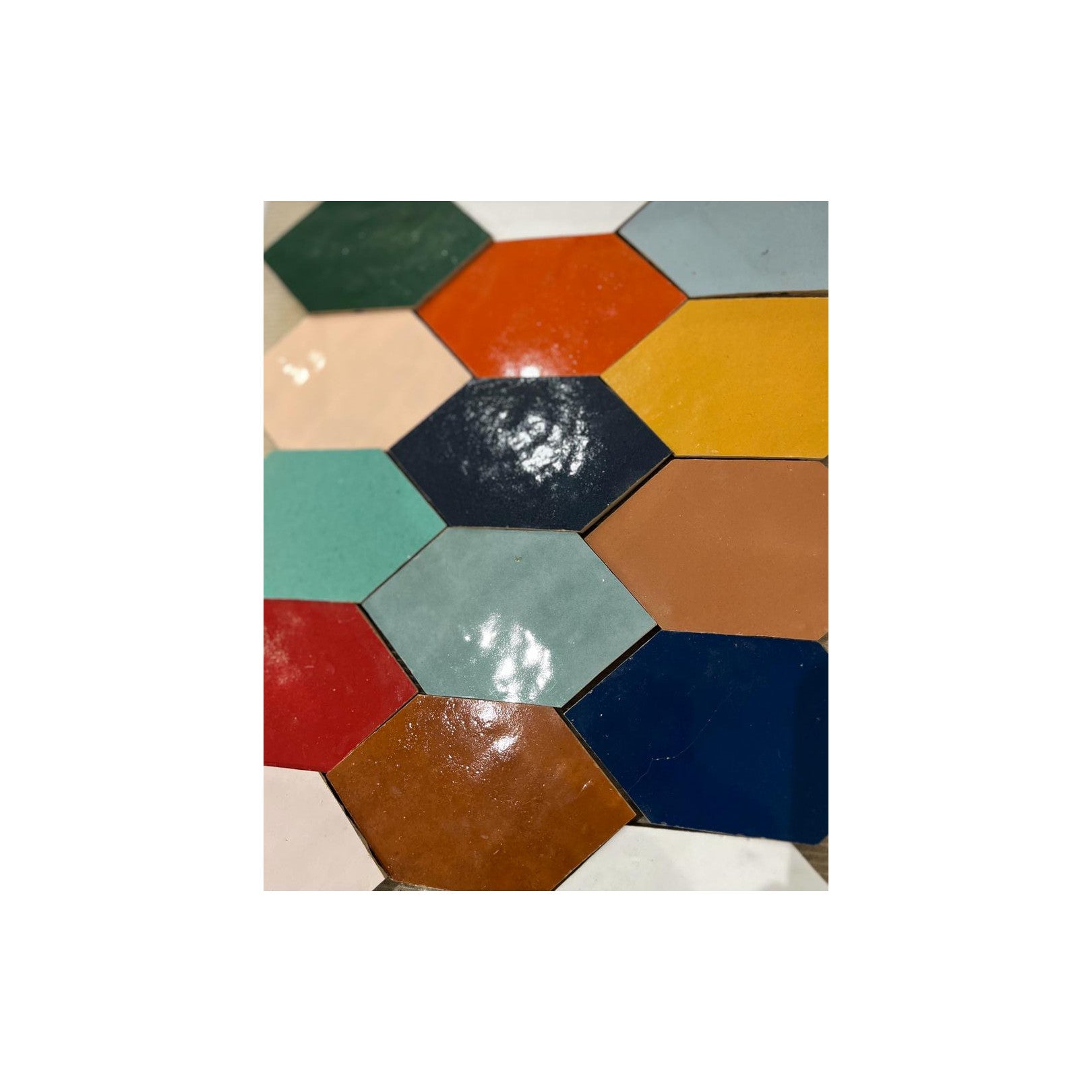 Zellige marocain traditionnel couleur noir mat 31 mat format