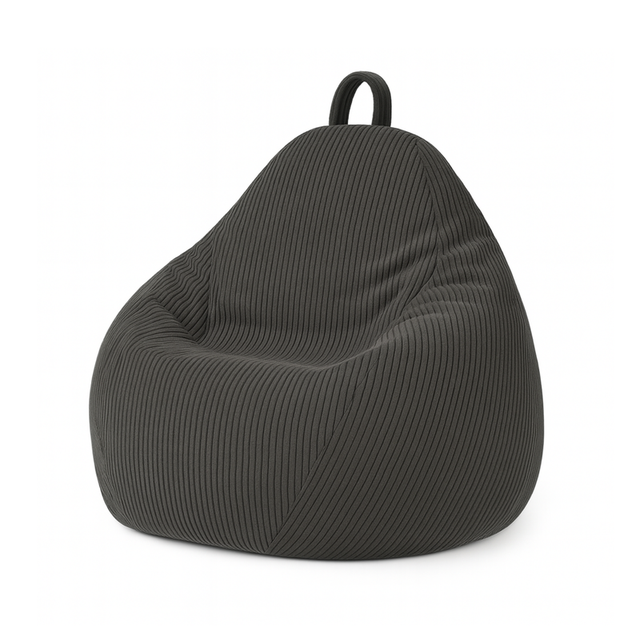 Pufe pêra bombazina BANANAIR 80 x 70 cm cinzento escuro
