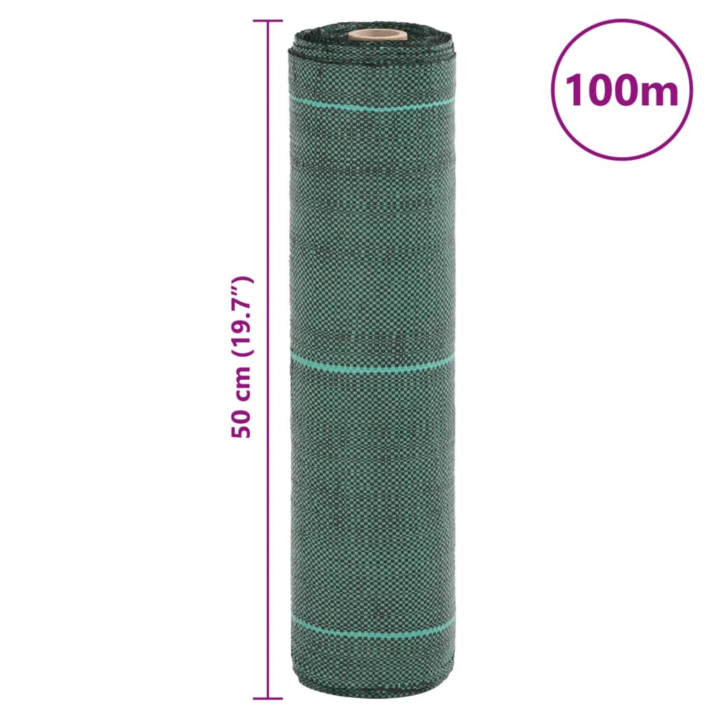 Toile anti mauvaises herbes PP 0,5x100 m 60 g/m² perméable eau UV jardin allée gravier vert – ComfortXL Outdoor Living - 3