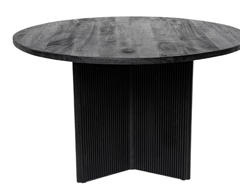 Table ronde moderne en bois noir Vazir – Élégance et originalité ...