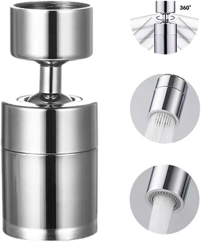Aerator rotativ pentru robinet, funcție dublă, economisire a apei, înlocuire garnitură pentru robinet, filet feminin, adaptoare cu filet masculin