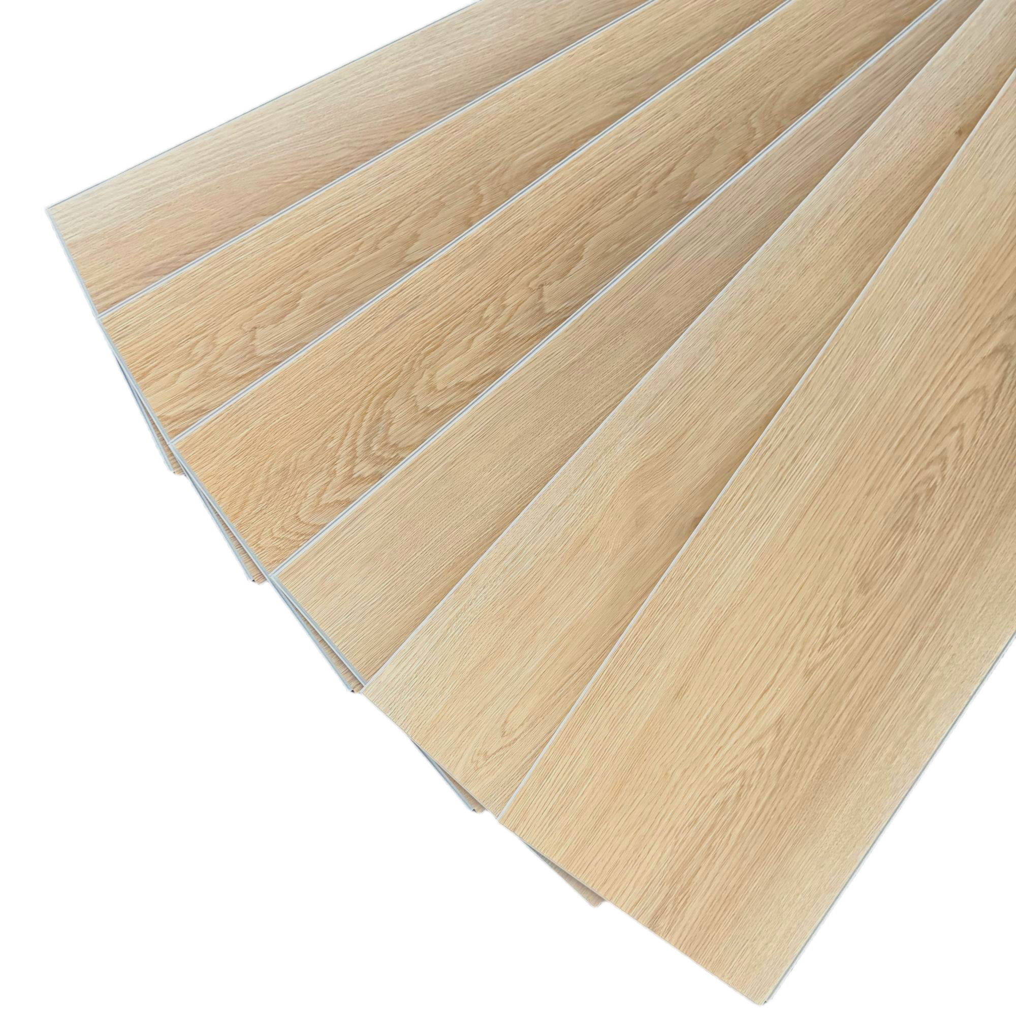 Sol PVC - Lames PVC clipsable avec sous couche intégrée- GARANTIE 20 ans -Ep. 5,5 mm- Bois clair - Dimensions L 122 cm x l 23 cm - 9