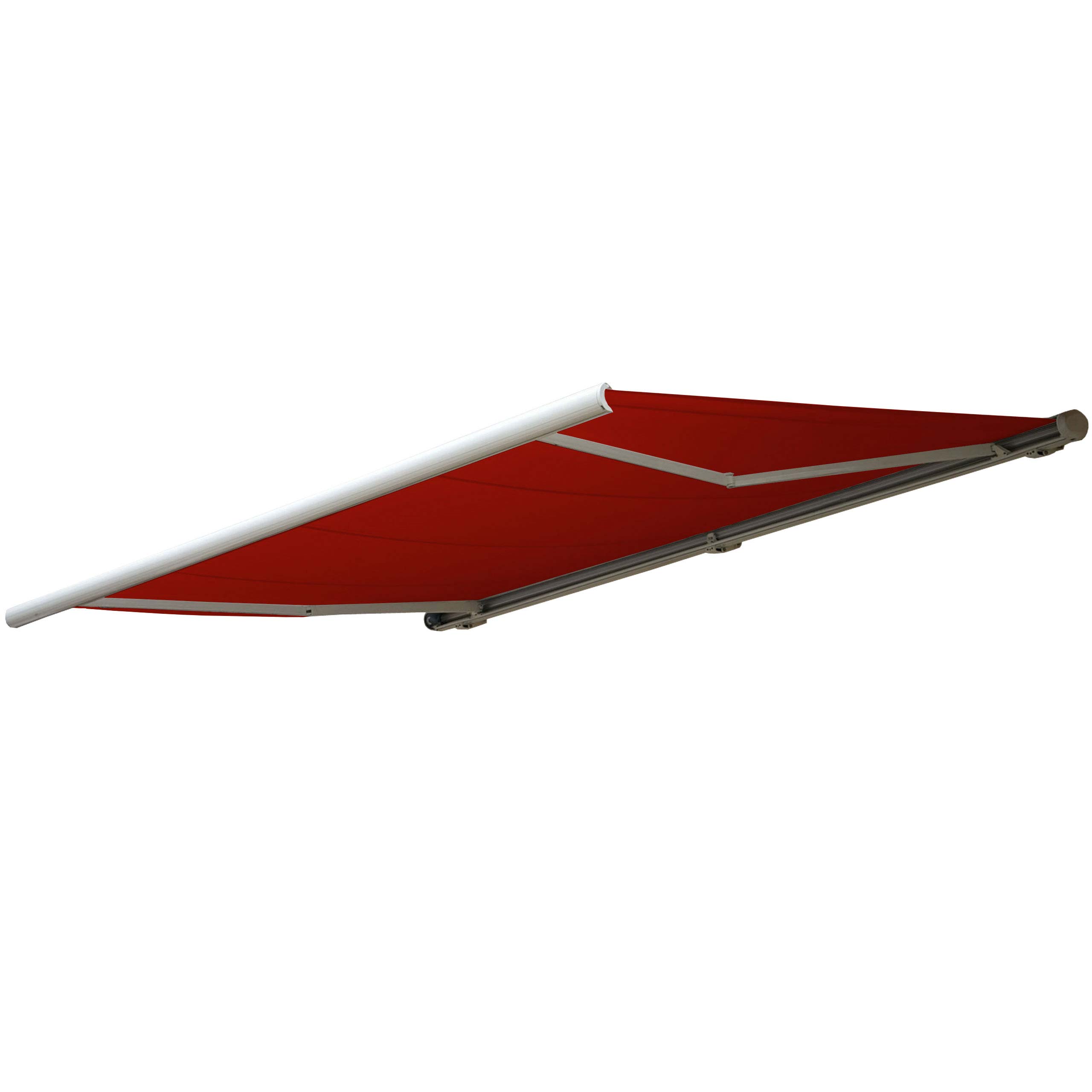 Wymienne poszycie do markizy T124, pełna kaseta Wymienne poszycie przeciwsłoneczne 5x3m ~ Poliester bordowo-czerwony