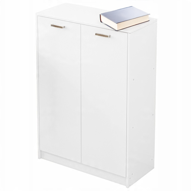 Biały regał biurowy 2-drzwiowy z półkami loft 108 cm