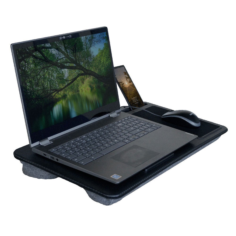 Vassoio Porta Laptop In Bambù – Con Poggiapolsi E Supporto Per Mouse, Ergonomico, Leggero E Portatile