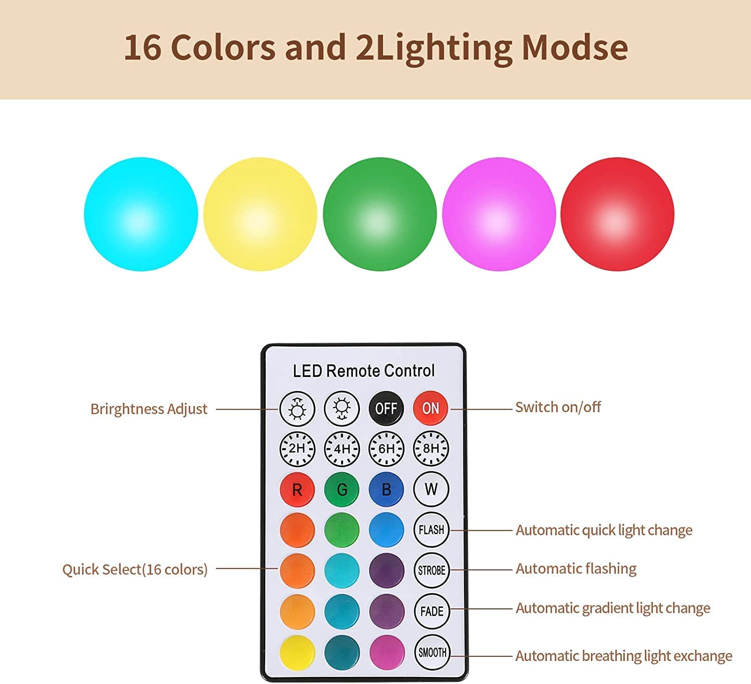 GLAMARIS 2PCS Boules Lumineuses LED Solaires RGB,PVC,Télécommande + Pompe Incluses,4 Modes,Éclairage Extérieur pour Piscine et Jardin,Étanche IP67 - 9
