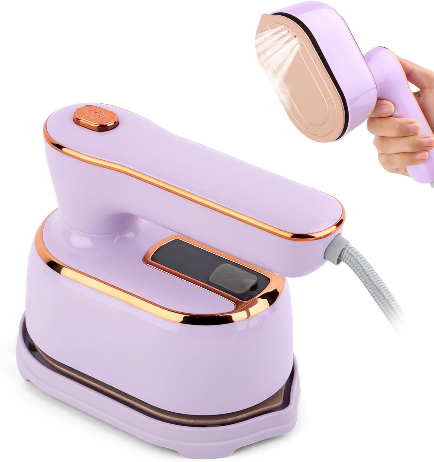 Mini Fer à Repasser électrique Portable Sans Fil Pour Vêtements, Support De Repassage à Sec Et Humide, Rechargeable Par USB Avec 3 Réglages De Température (blanc