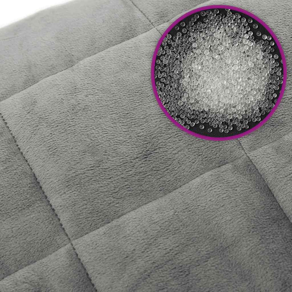 Couverture lestée Gris 220x260 cm 11 kg Tissu vidaXL - 6