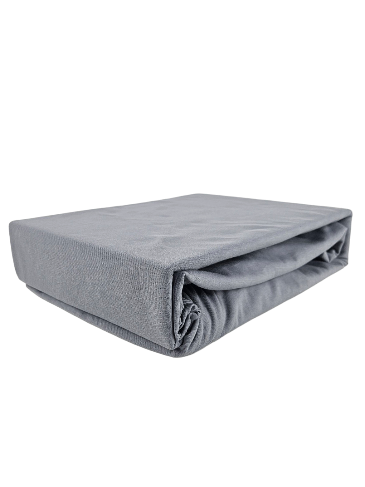 Kam-Pol prześcieradło z gumką jersey bawełniane szary 200x210 cm