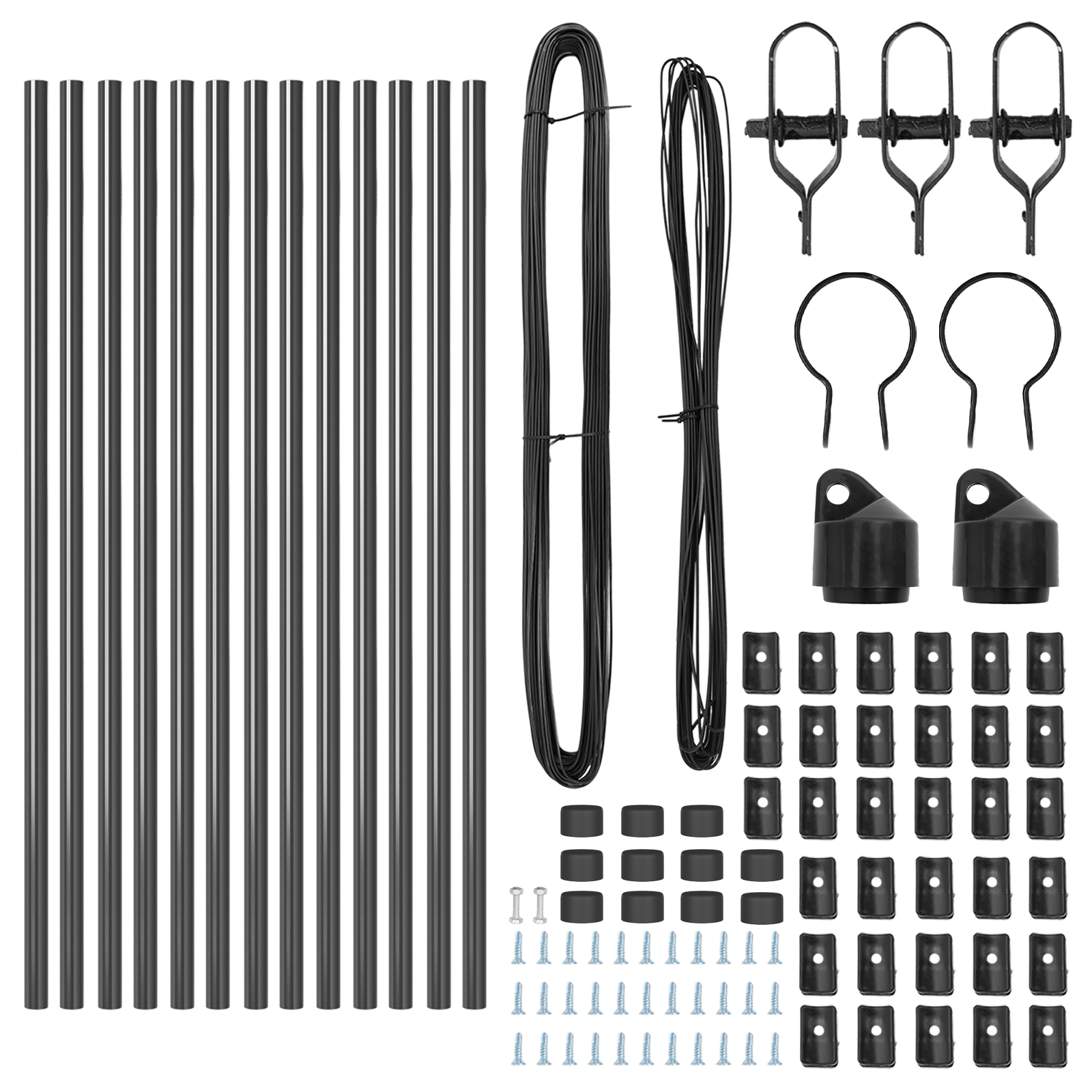 Słupek ogrodzeniowy. 13 pcs Szary Stal vidaXL