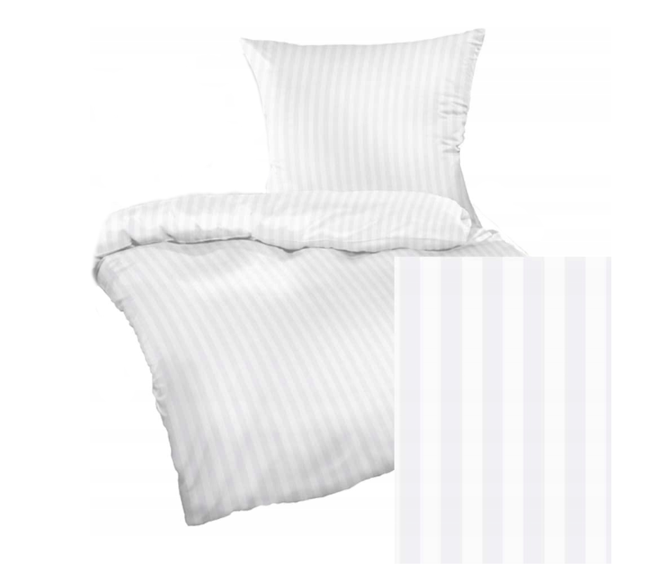Kam-Pol komplet pościeli zakład pasek 1 cm 140x200 + 70x80