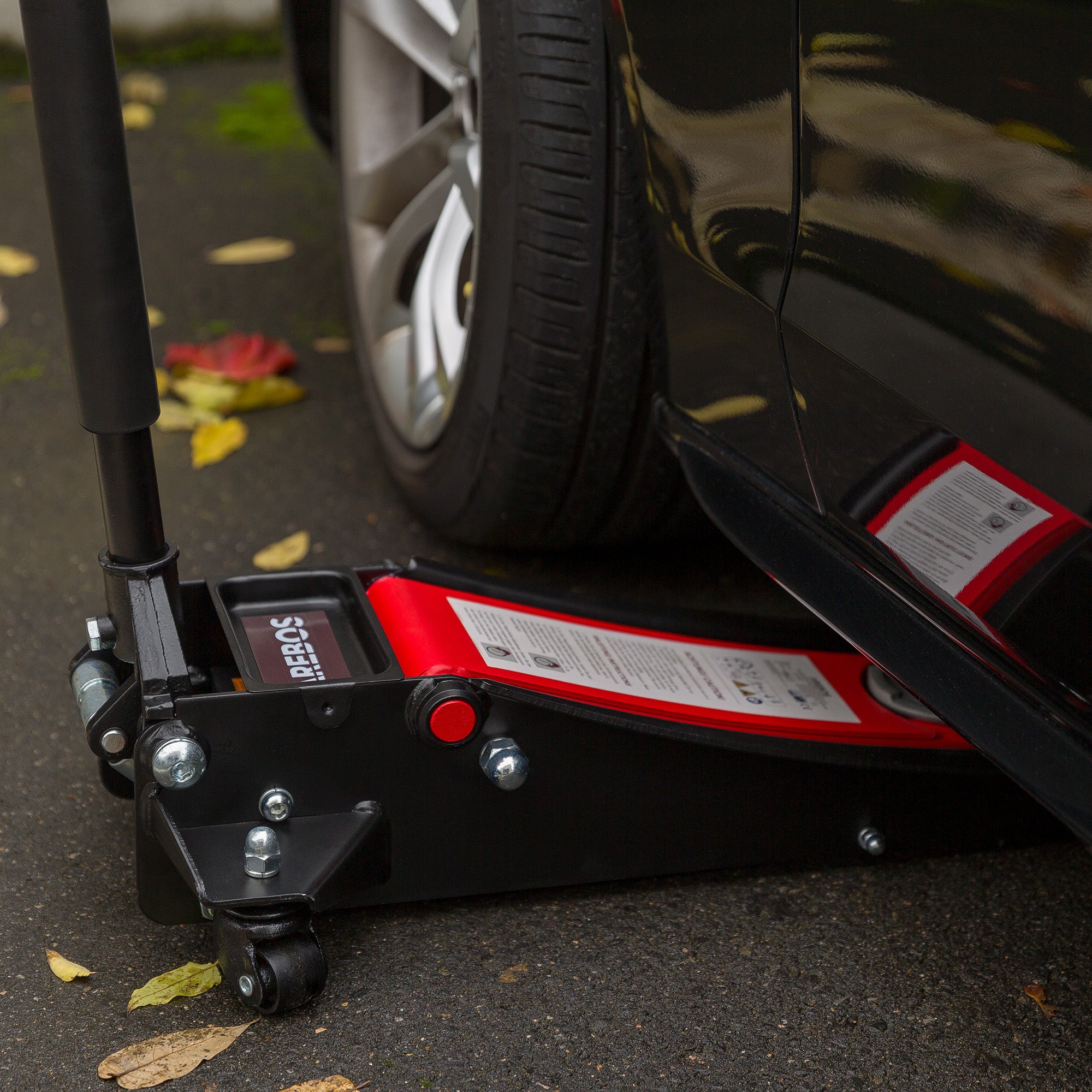 Martinetto Idraulico Arebos 3 Tonnellate - Per Auto, Furgoni E SUV, Con 3 Supporti E Cavalletti Regolabili - Foto 5
