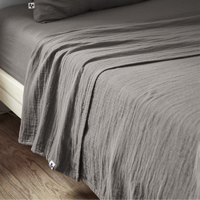 OUREA - Drap Plat 240x300cm Gaze de Coton Granit