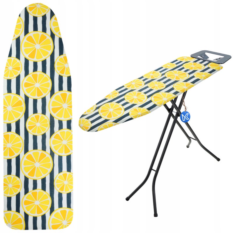 POKROWIEC NA DESKĘ PODKŁAD DO PRASOWANIA NACIĄGANY 126x45 cm CYTRYNY