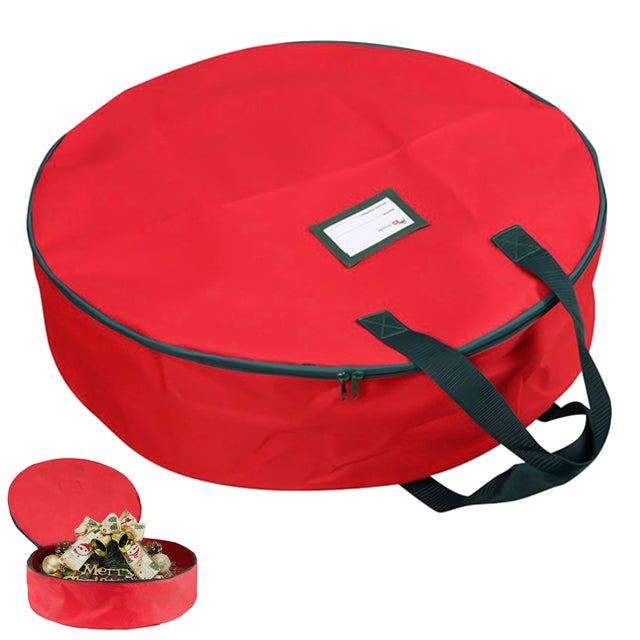 Contenedor de almacenamiento de coronas, bolsa de almacenamiento de coronas navideñas de tela Oxford 600D, impermeable y a prueba de polvo (36