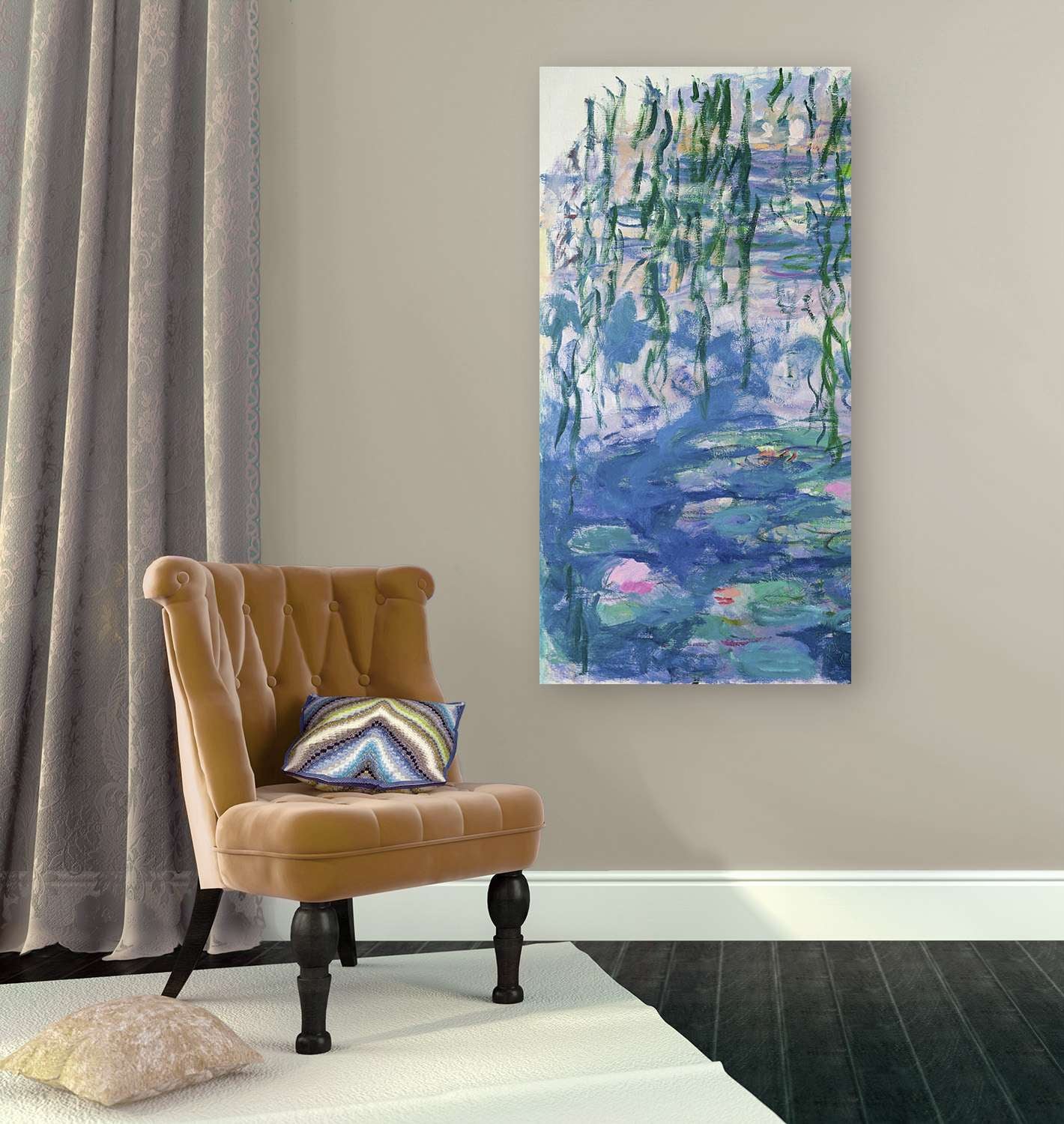 Peinture, impression sur toile - Claude Monet, Nymphéas I - 100x50 cm - 2