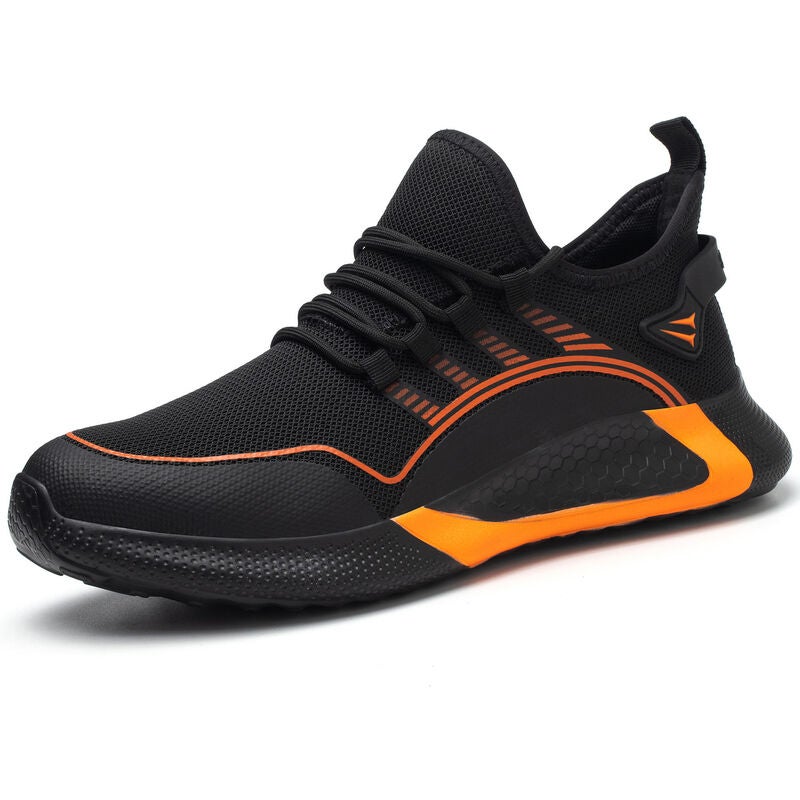 Buty ochronne, męskie damskie lekkie, wygodne, antypoślizgowe buty robocze (kolor pomarańczowy EU 42)