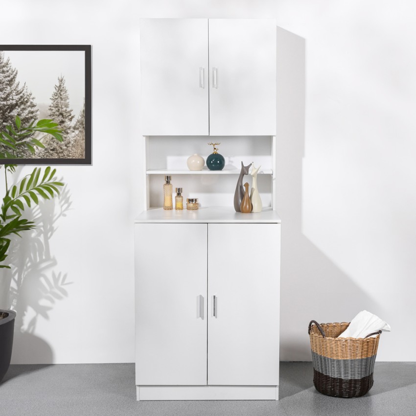 Mobile Copri Lavatrice E Asciugatrice A Colonna Lario - Ante Con Contenitori Integrati - Foto 8