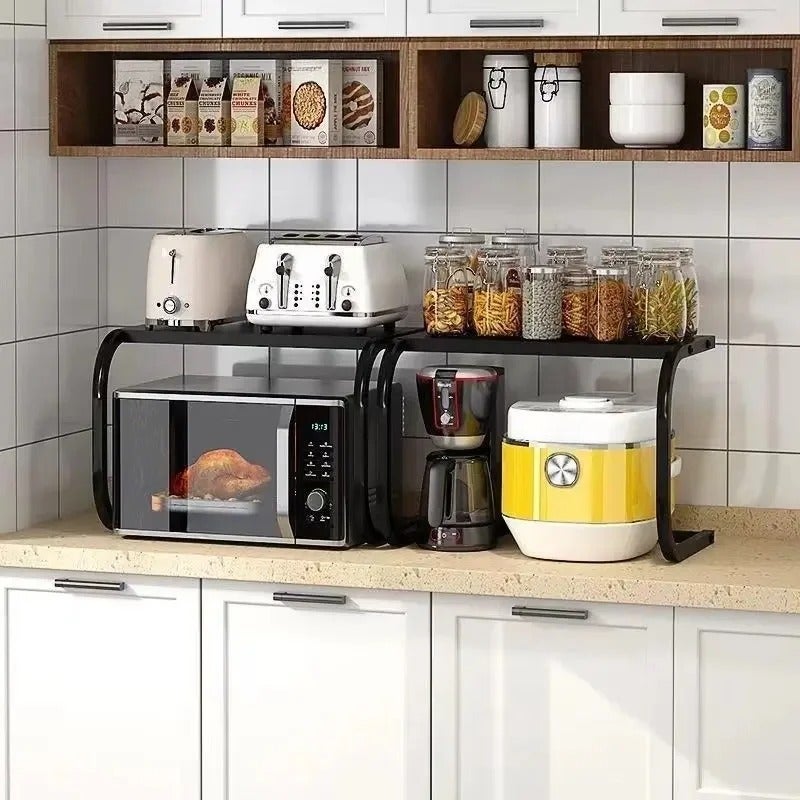 Étagère De Cuisine Autoportante 4 Niveaux - Noir Anthracite, 139x56x30cm, Avec Armoire Et Crochets - 12