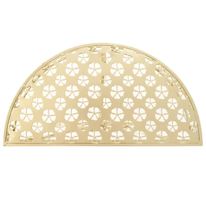 Tavolino Vintage in Metallo Semicircolare 72x36x74 cm Oro vidaXL - 3