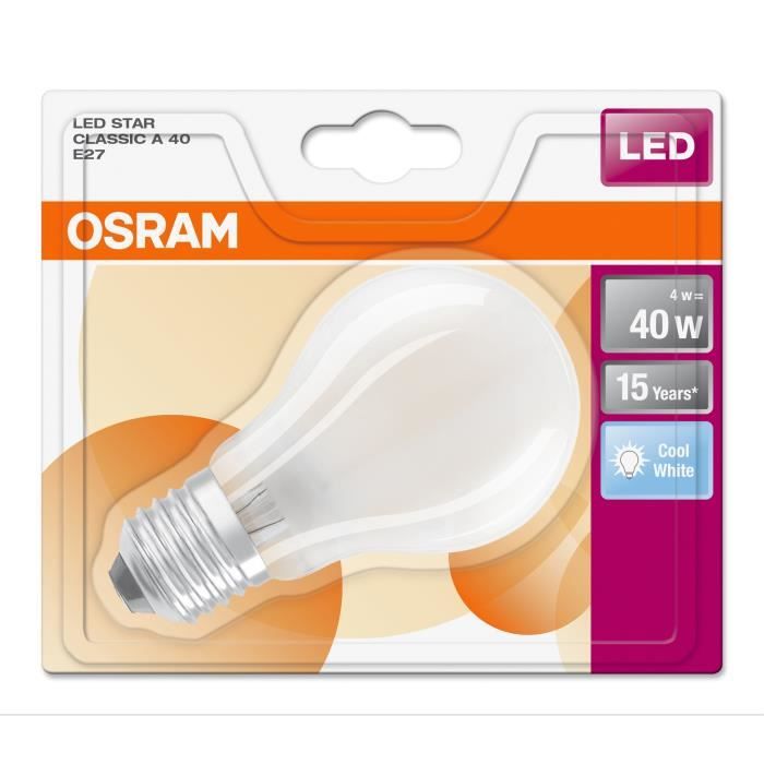 Bulbo LED OSRAM E27 STANDARD DEPOW 4 W Equivalente a 40 W Bianco freddo - 2