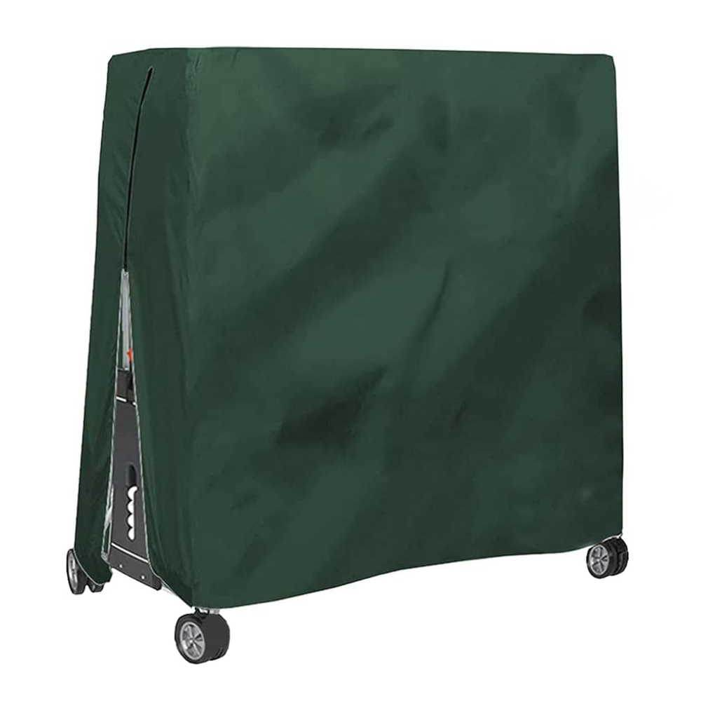 Składany, wodoodporny, pyłoszczelny pokrowiec na stół do tenisa stołowego, zielony, 165 x 70 x 185 cm