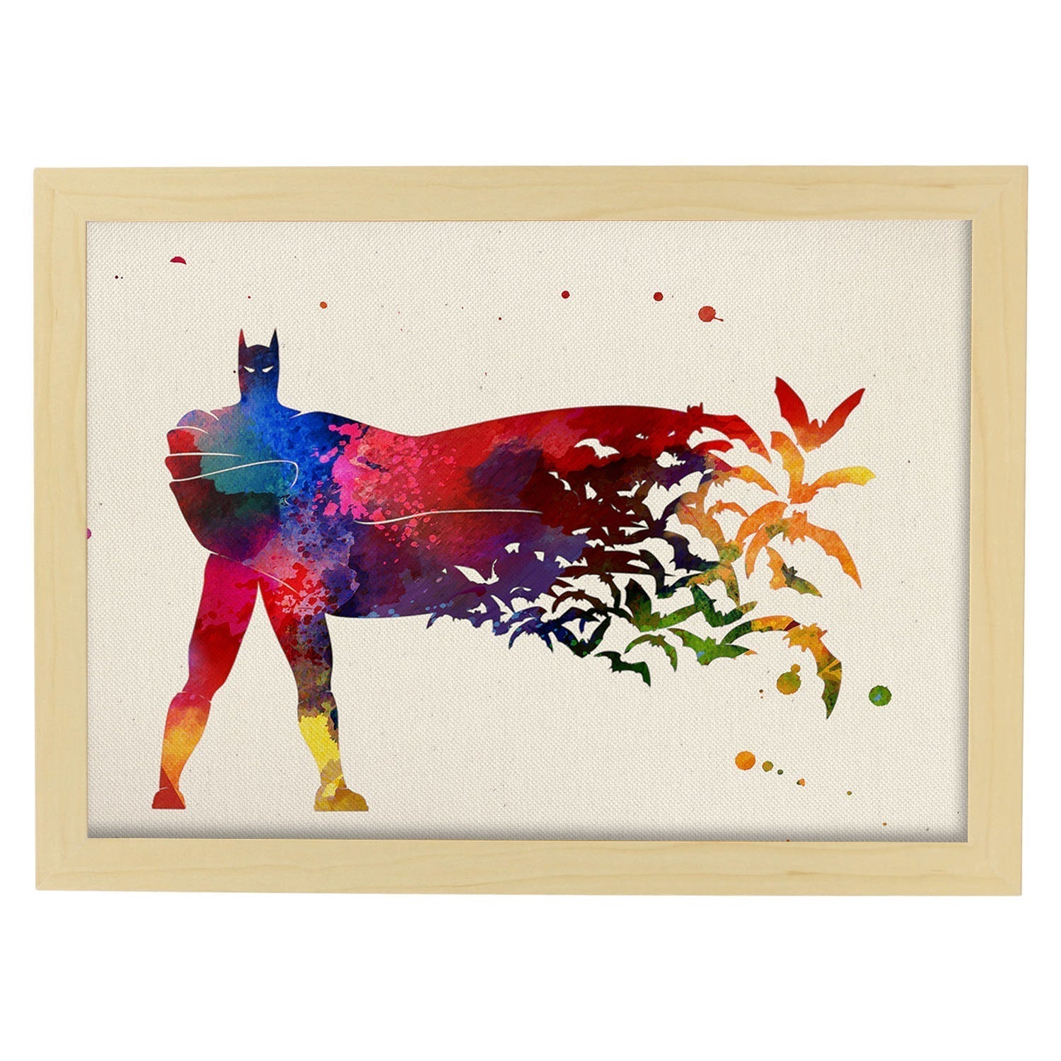 Ensemble De Trois Feuilles Pour Encadrer Batman. Pack D'affiches De Batman. Le Chevalier Noir Entre Dans. Châssis Blanc A3 - 2