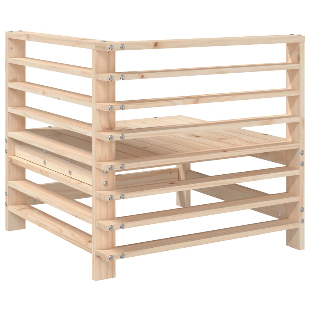 Divano Angolare da Giardino | Sofà da Giardino | Divano per Esterni in Legno Massello di Pino CFW598579 - 3