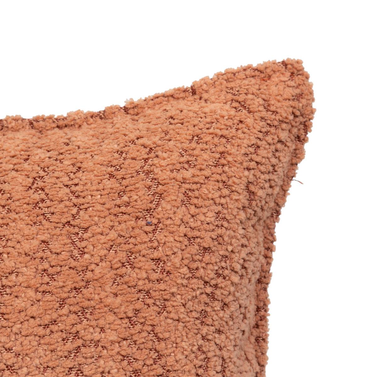 Coussin bouclette Soana terracotta 45x45cm - Atmosphera créateur d'intérieur - 3