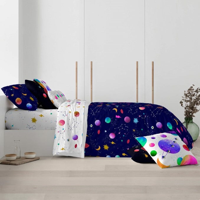 Capa de edredão em algodão com botões Cosmos - 260x240 cm - 2