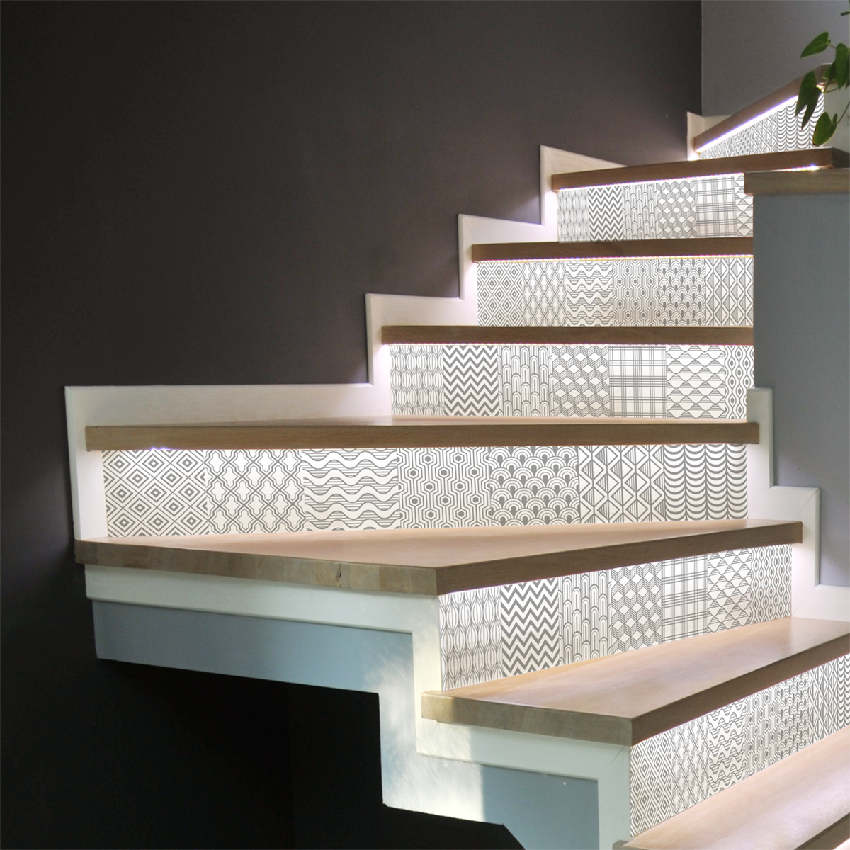 Vinilos tubo de subida azulejos thorvald x 2 - adhesivo de pared - revestimiento sticker mural decorativo - 2tirasde15cmx105cm