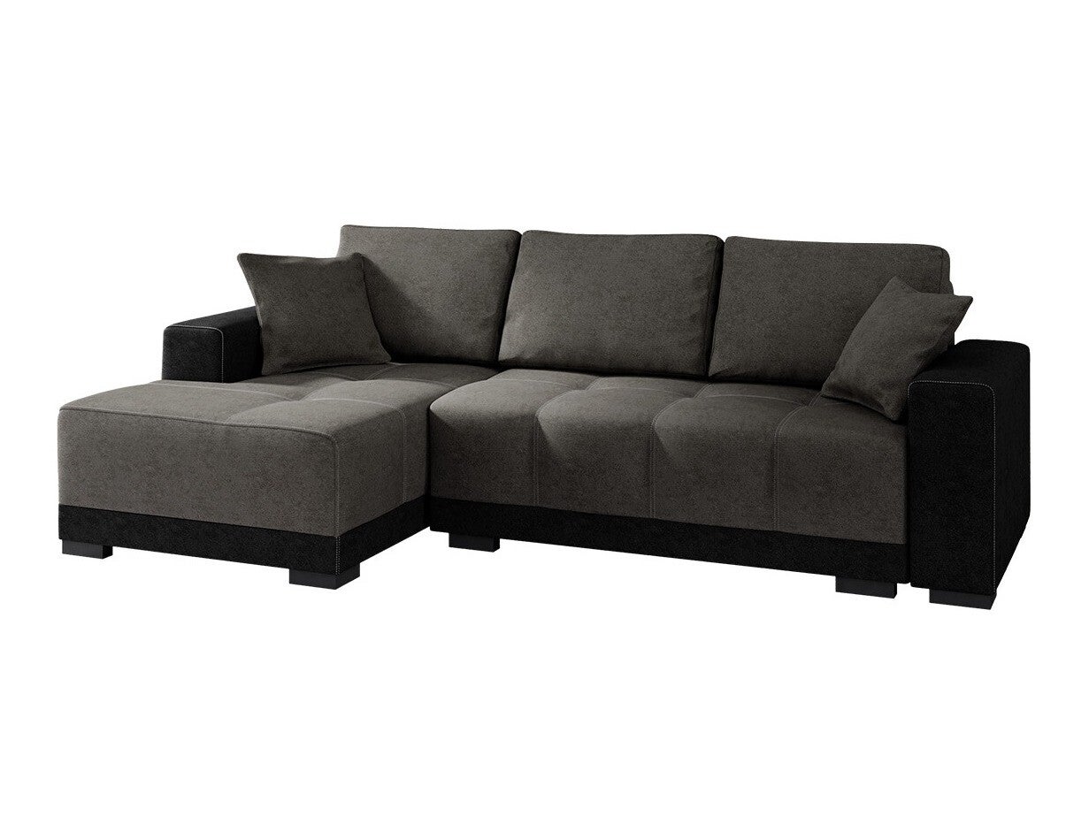 Sofá rinconero columbus 103, gris, función de descanso, caja de ropa de cama, 240x140x85cm