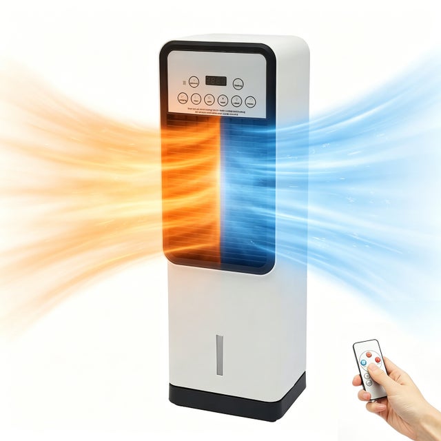 Ventilateur colonne de 71 cm avec fonctions air chaud/froid réglable, humidification, purification de l'air et minuterie.