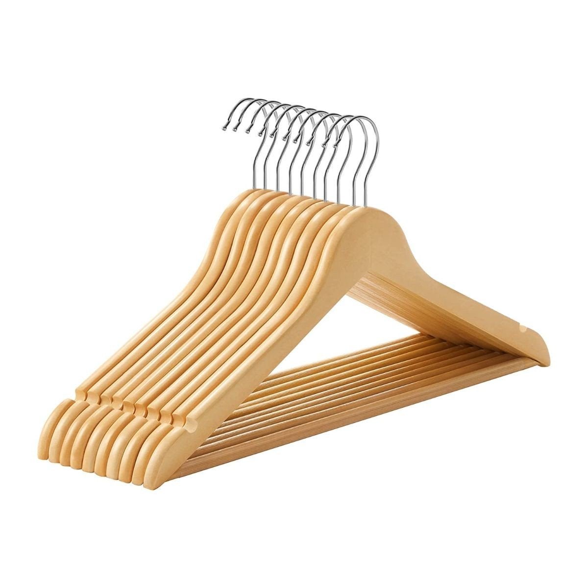 12 Cintres En Bois Pour Enfants Cozywind - Motifs Animaux Colorés, Antidérapants, 27.5cm - Pour Rangement Chambre Bébé