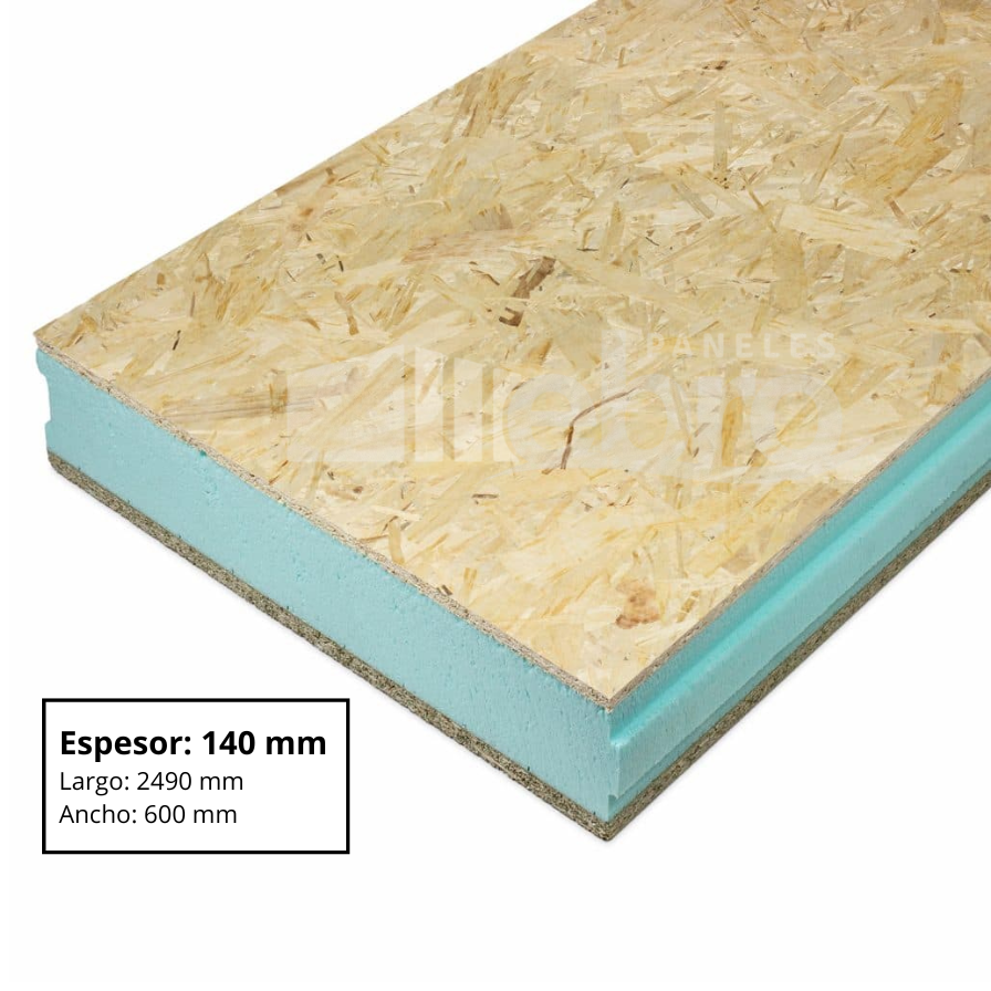 Paneles ebro - panel sándwich osb decorado 16/140/10 aglomerado hidrófugo 2490x600 mm