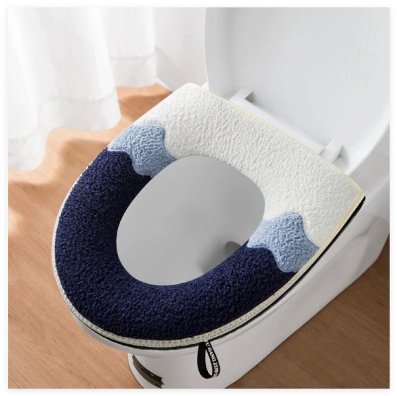 ABATTANT WC,E--Housse de siège de toilette avec poignée, coussin de